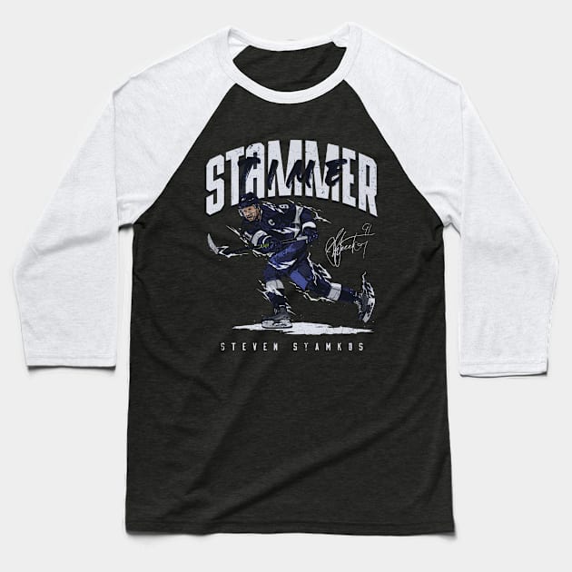 Steven Stamkos Tampa Bay Stammer Time Baseball T-Shirt by artbygonzalez